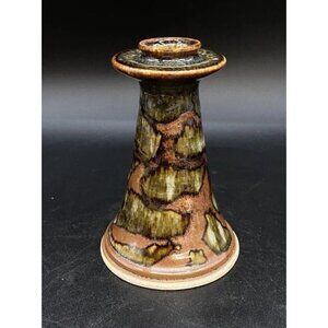 BCP Studio Pottery Ceramic Glazed Hand Crafted Candlestick 4 3/4”